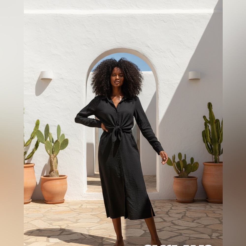 H&M Black Midi Dress